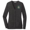 (KM) Ladies Marled Cardigan Sweater Thumbnail